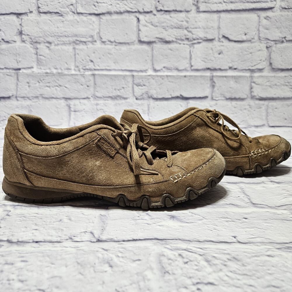 Skechers Relaxed Fit Memory Foam Brown Suede Shoes Women US 9 Casual Comfort EUC